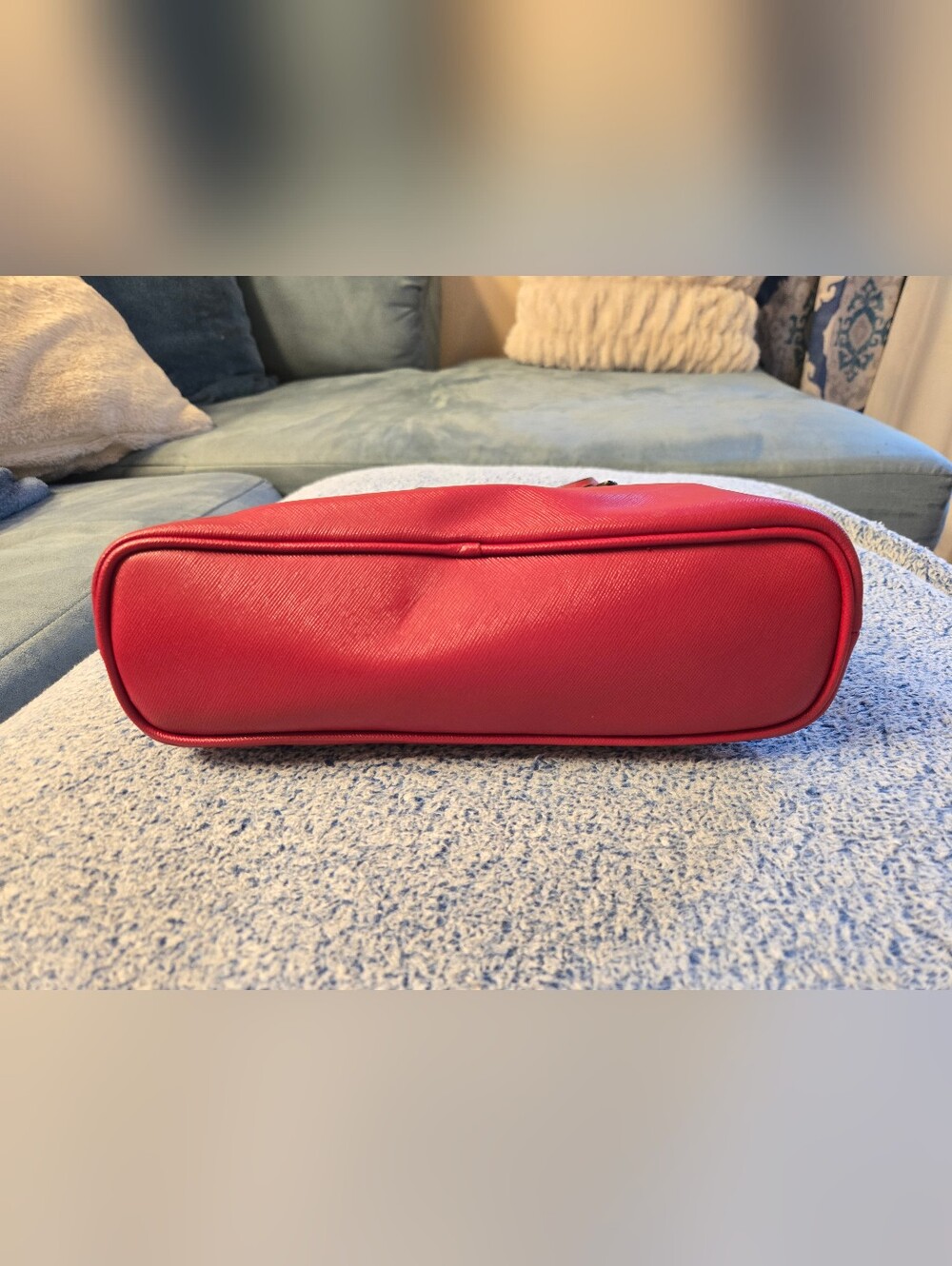 Coach Mini Peyton Domed Saffiano Leather Crossbody Bag Style F32582 True Red - Picture 7 of 10